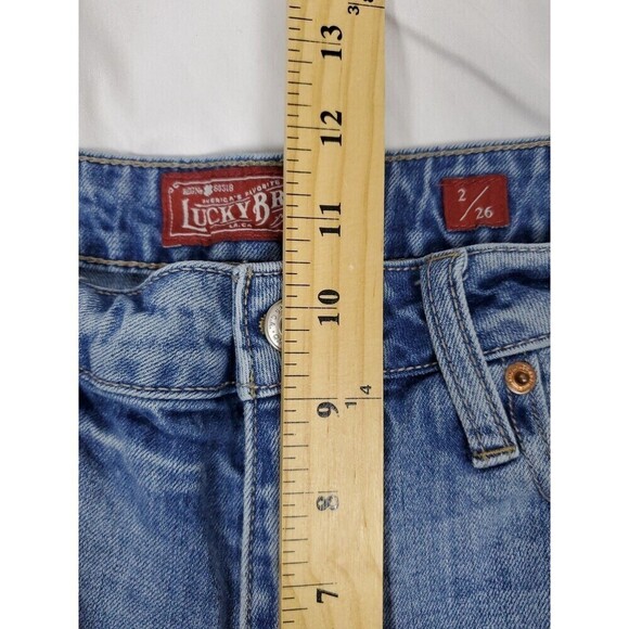 Lucky Brand Skinny Distressed Holes Jeans Women's Size 2 / 26 Light Blue Denim - Picture 14 of 16